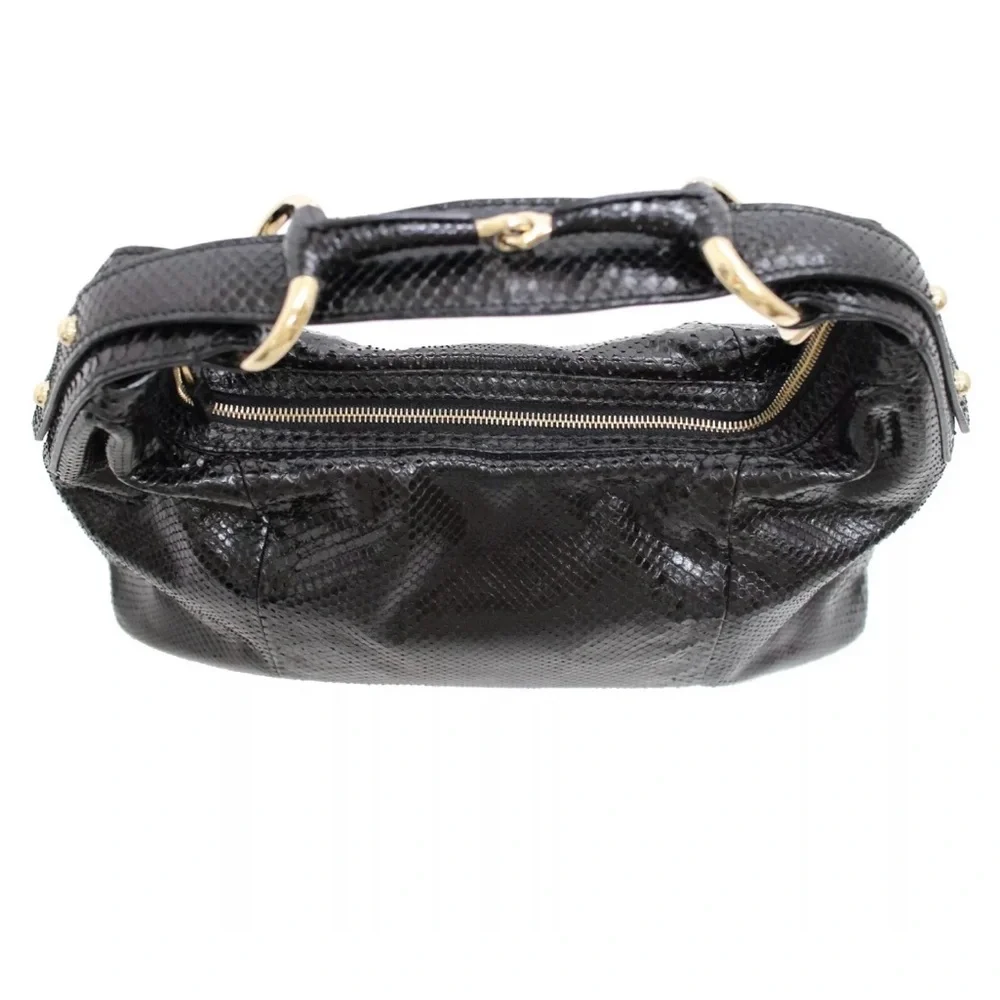 ❌SOLD❌GUCCI
Python Small Horsebit Chain Hobo Black - Picture 4 of 9